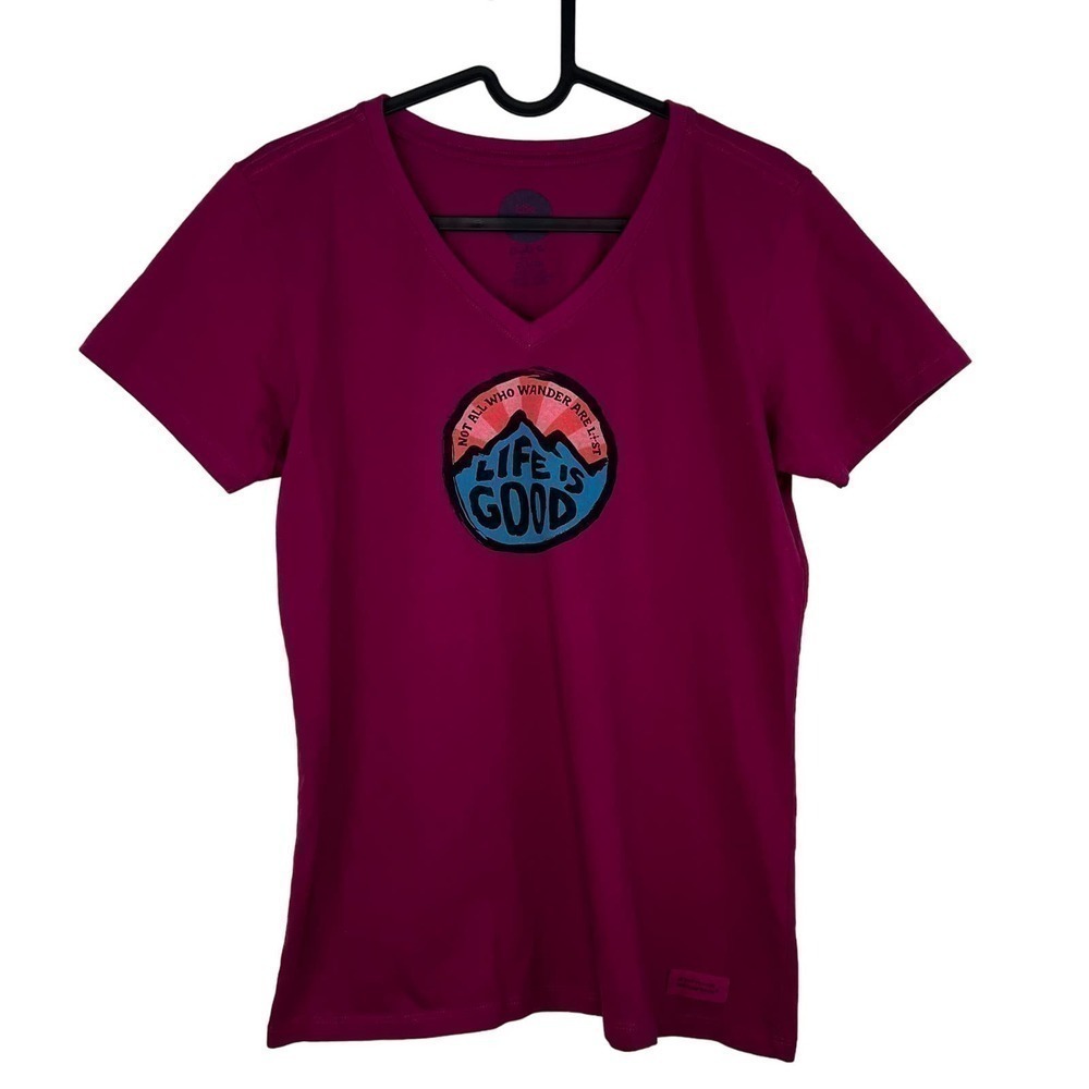 NWT Life is Good Women's Not All Who Wander Are Lost Crusher Tee Size Small